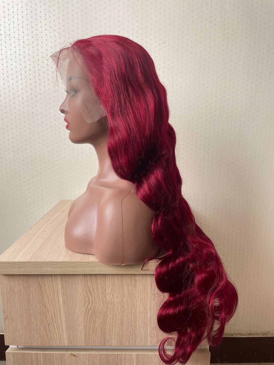 Frontal Colored Wigs Human Hair Wigs, Ginger,Burgundy,4/27 Wigs